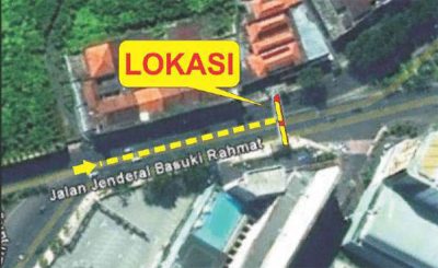 Lokasi Sewa megatron videotron di Surabaya Jl. Tunjungan Romansa